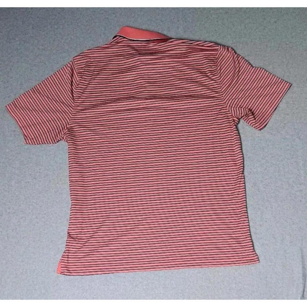 Greg Norman For Tasso Elba Golf Polo Mens Size Large Pink And Black Stripes Play - Picture 11 of 11